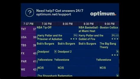 optimum chanel guide|optimum tv guide for tonight.